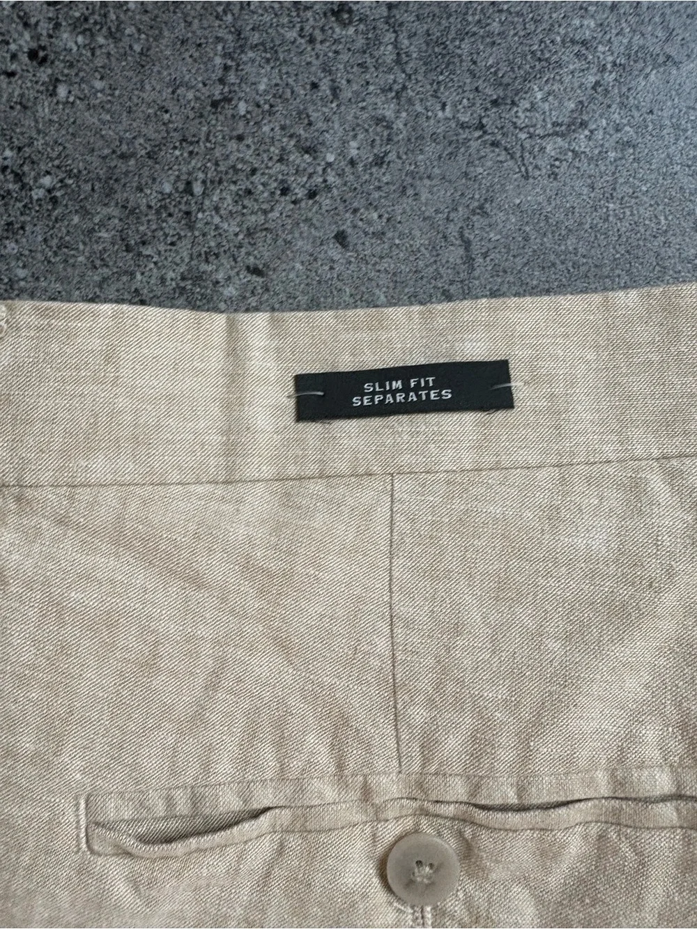 Joseph Abboud Light Tan Linen-Blend Dress Pants